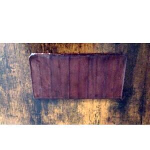 Vintage Genuine Eel Skin Men's Wallet, Deep Burgundy Mahogany